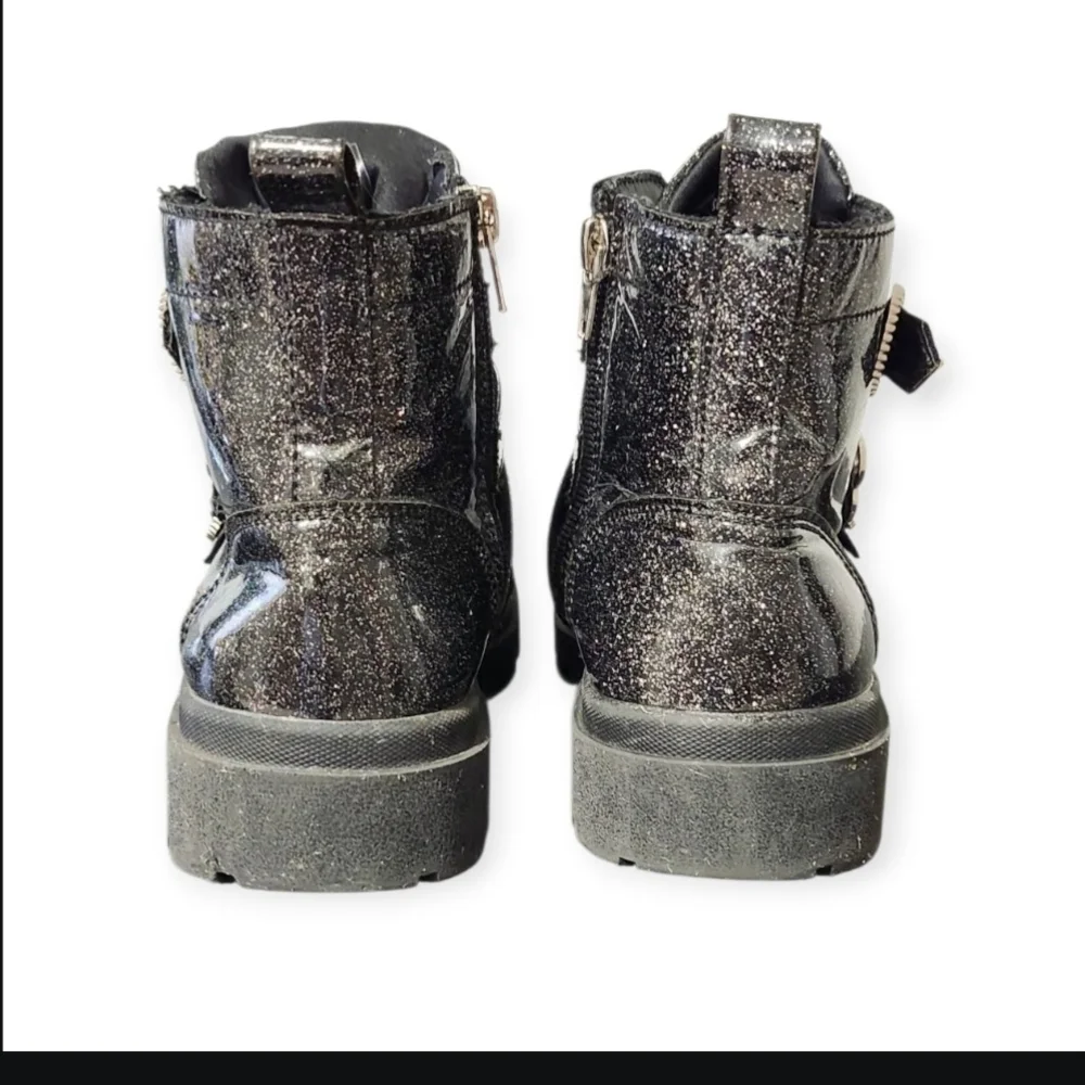 Justice Glittery Black Kids Boots